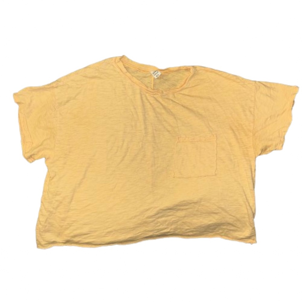 LOVE VINTAGE Yellow crop top short sleeved tshirt